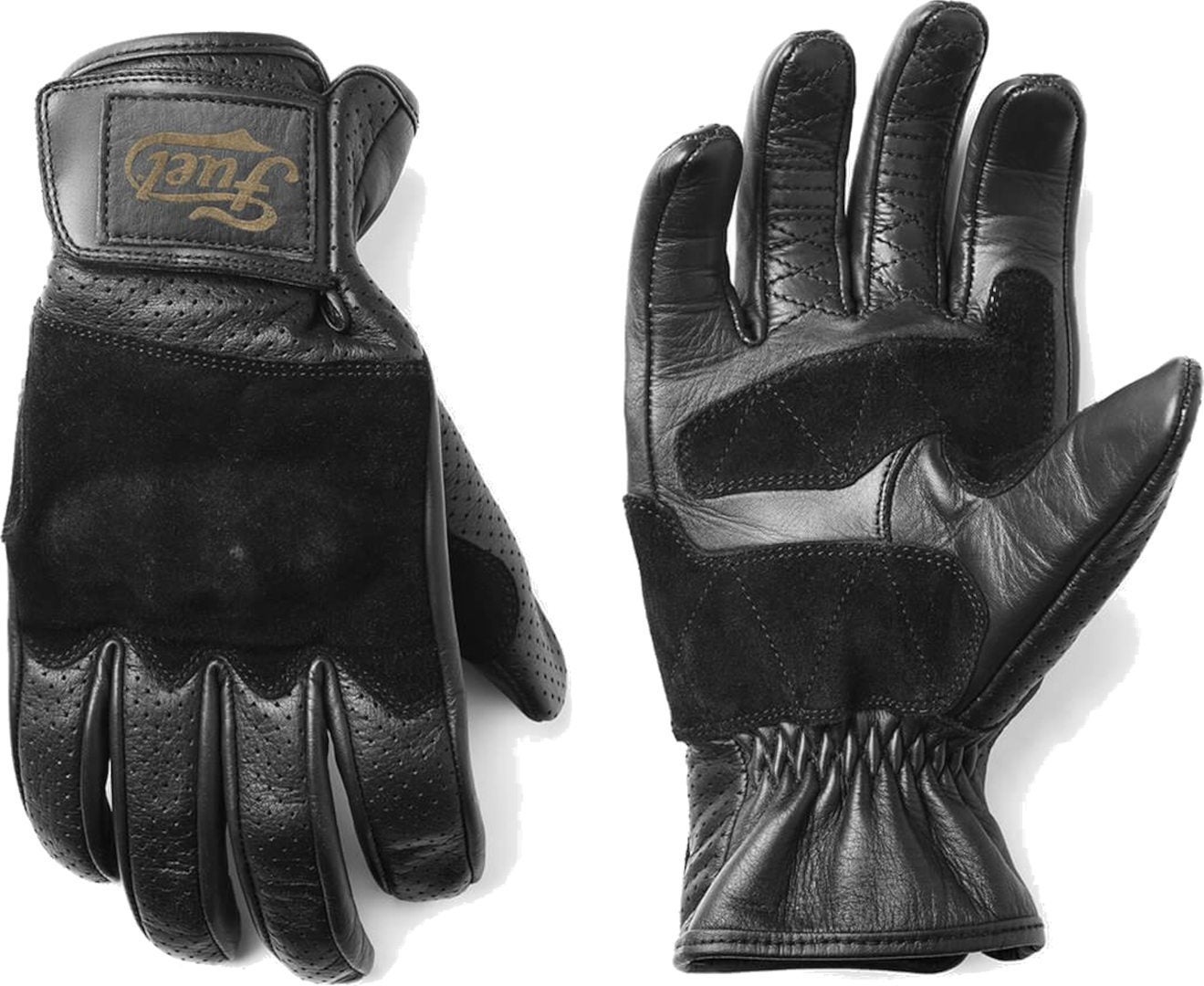 Fuel Rodeo Perforierte Motorcycle Gloves black M Figure 1
