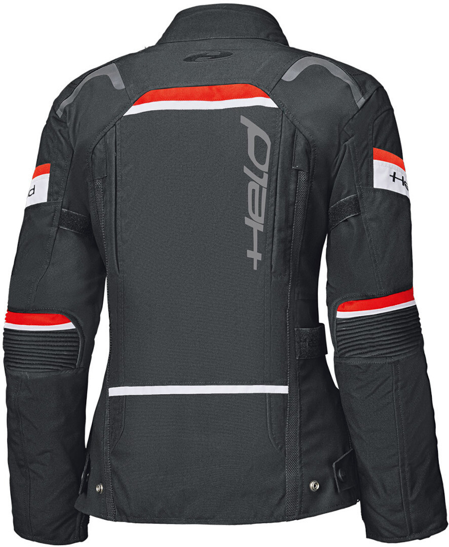 Held Tourino Top wasserdichte Damen Motorrad Textiljacke schwarz/rot S Abbildung 2