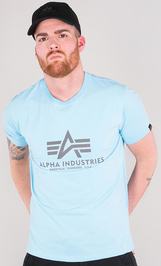 Alpha Industries Basic T-Shirt hellblau S Abbildung 3