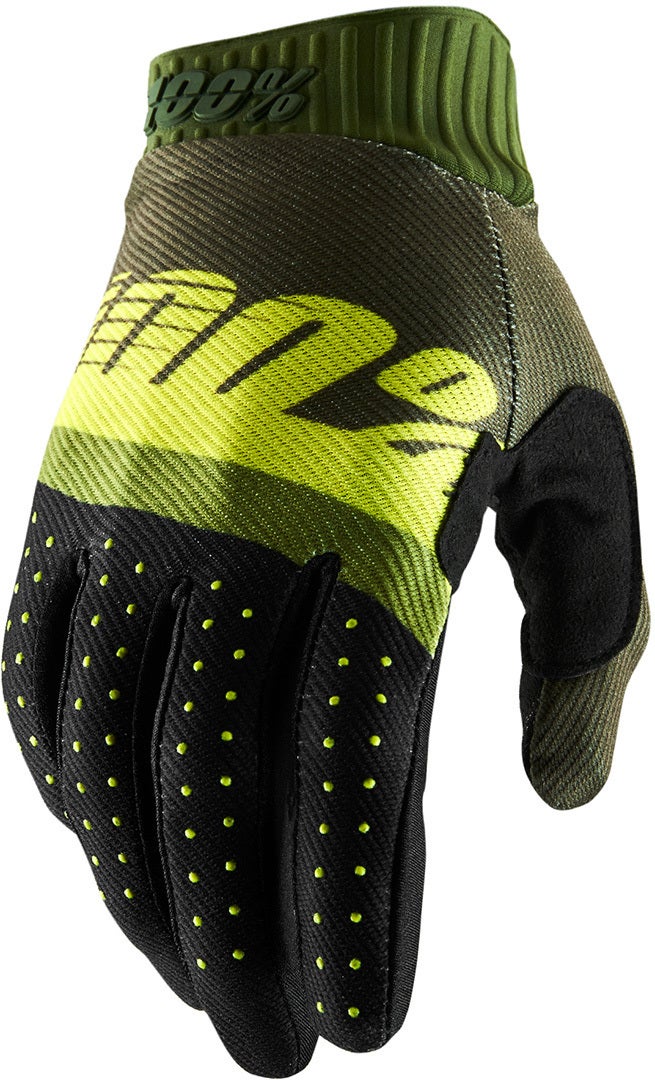 100% Ridefit Handsker gul/sort M Figur 1