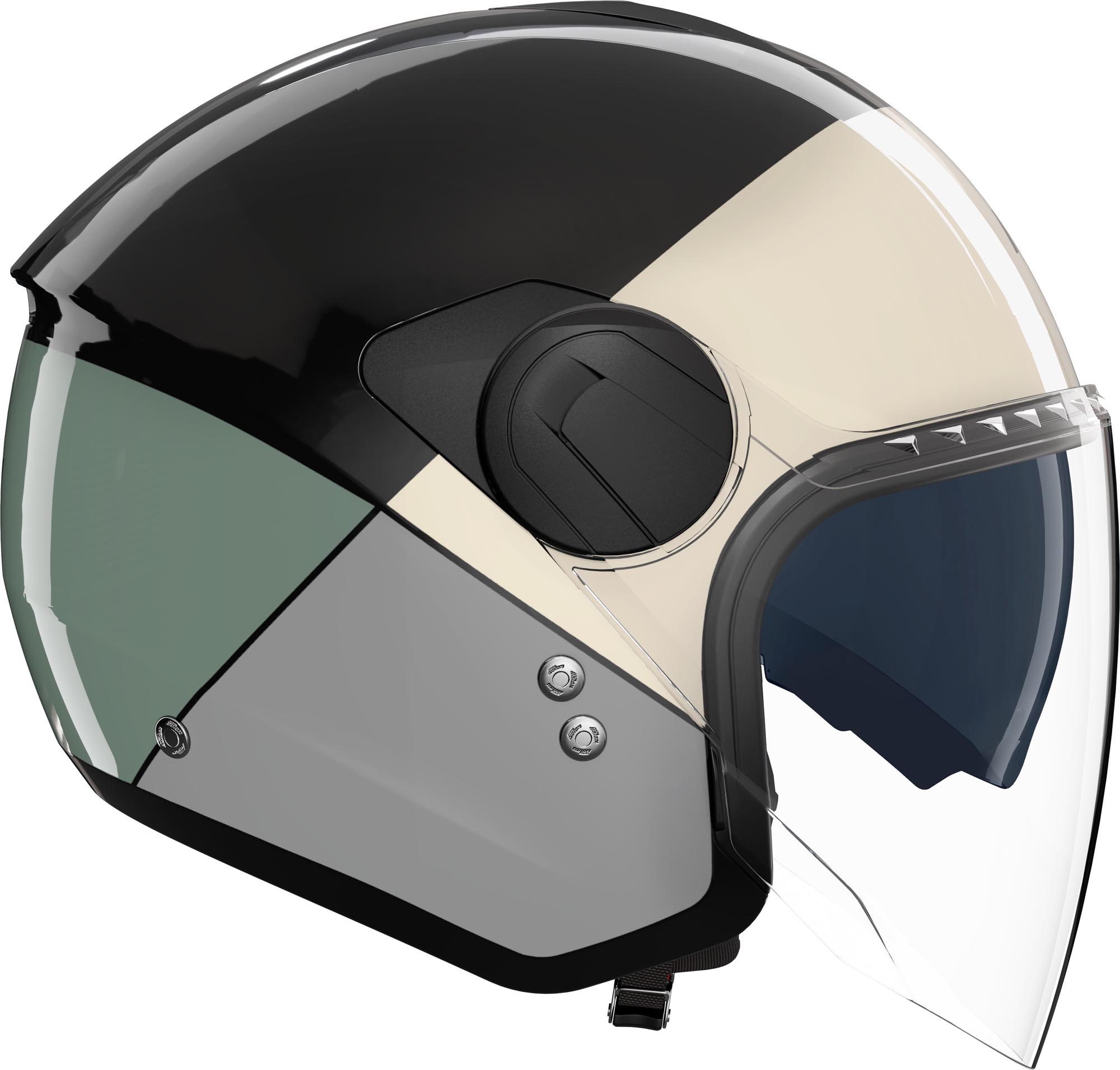 Nolan N20-2 Visor Blocco Jethjelm sort/grøn L (60) Figur 2