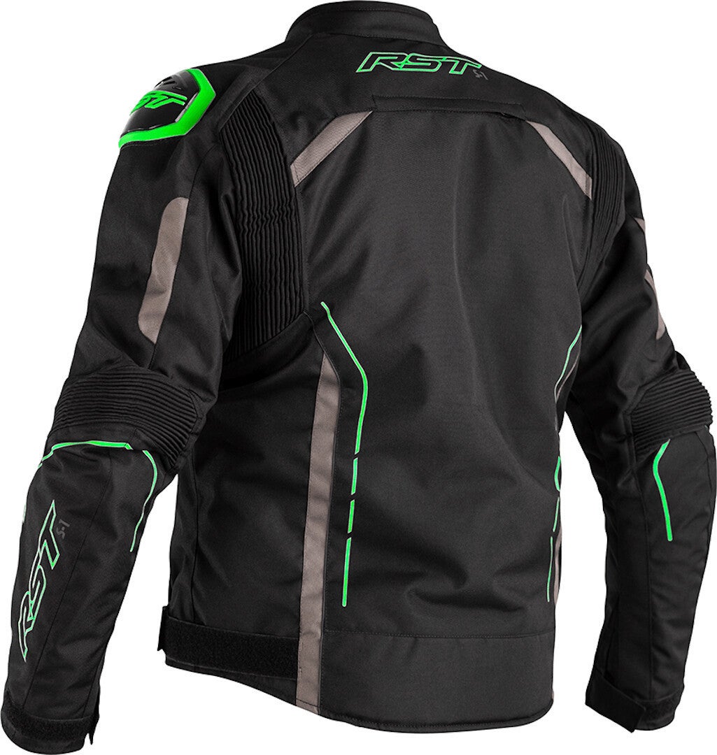 RST S-1 Motocyklová textilní bunda černá/šedá/zelená XL Obrázek 8