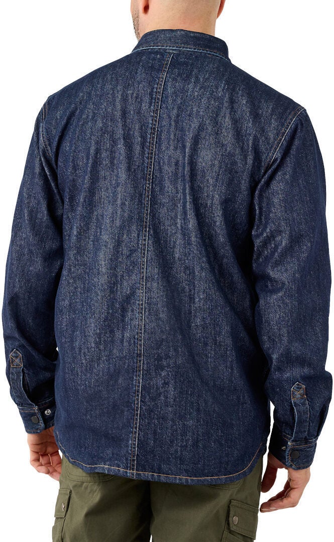 Carhartt Denim Fleece Lined Snap Front Camicia S Figura 4