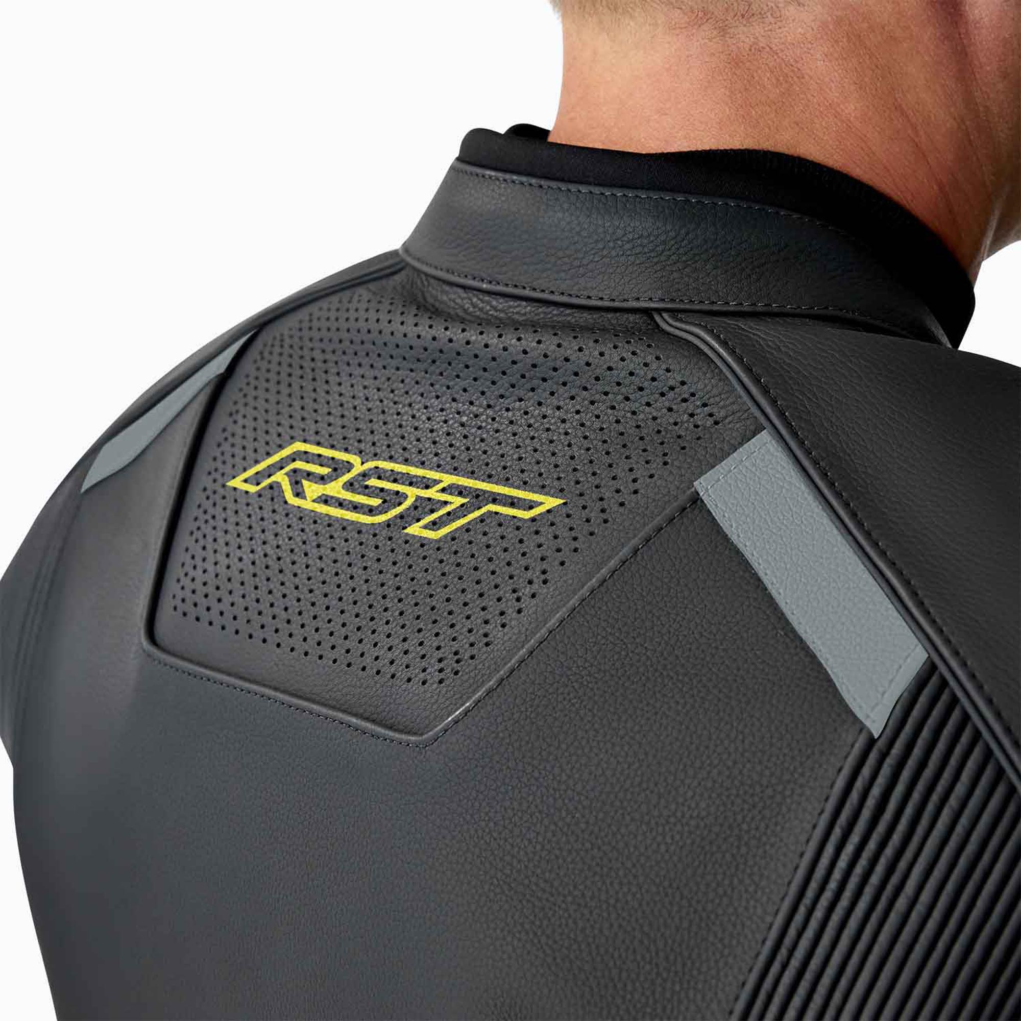 RST S1 D3O perforierte Motorrad Lederjacke schwarz/neon-gelb 58 Abbildung 6