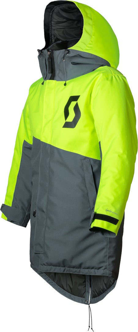Scott Warm-Up Snowmobile Coat dark grey/black/neon yellow S/M Figure 2