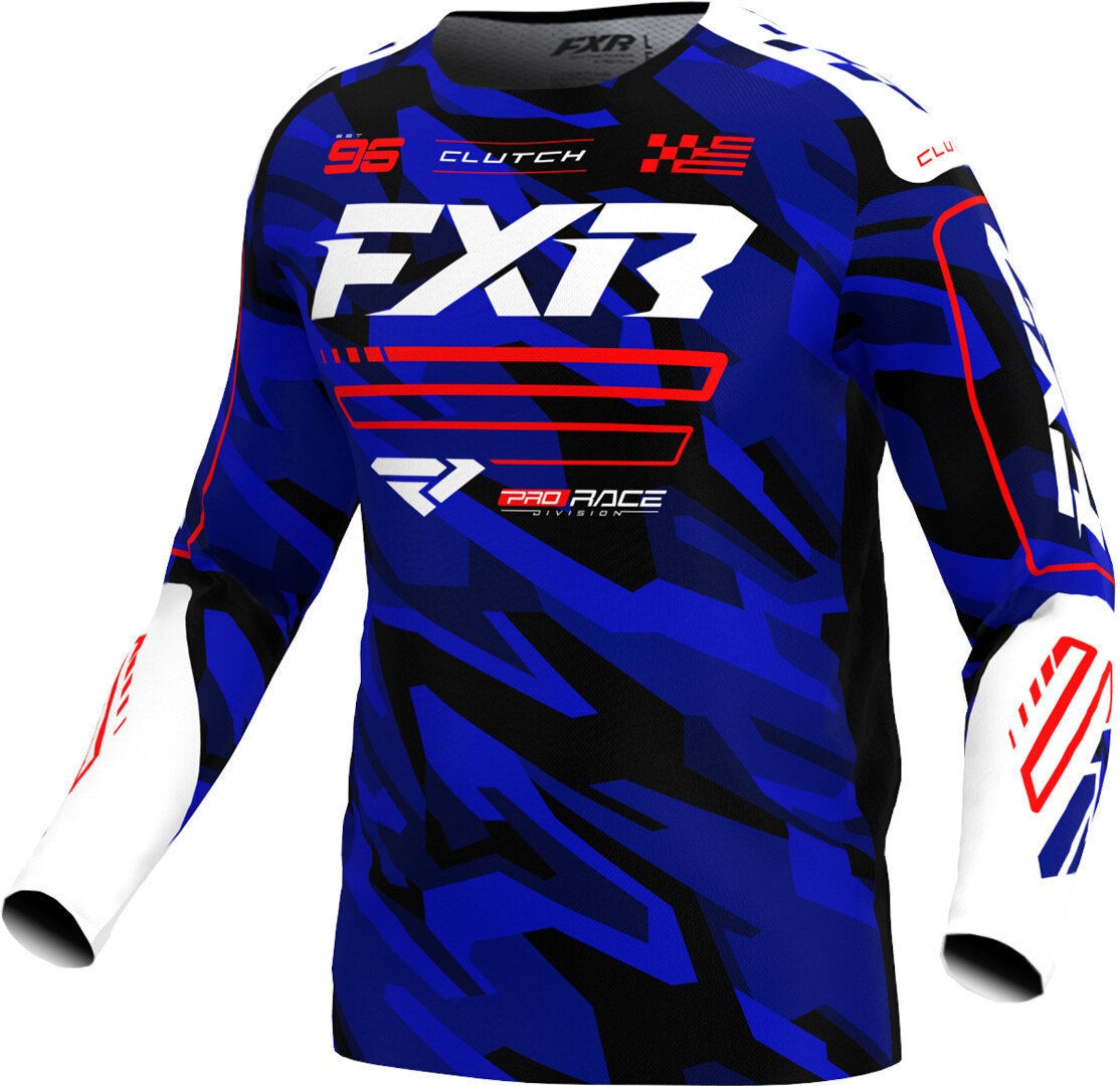 FXR Clutch 2025 Motocross Jersey blue/white/red L Figure 1