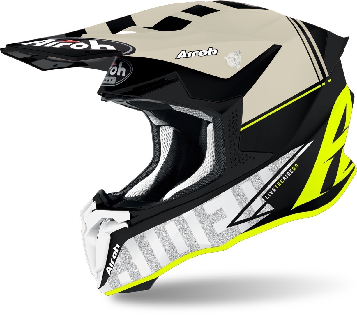 Airoh Twist 2.0 Tech Motocross Hjälm Gul Matt XS (53/54) Figur 1