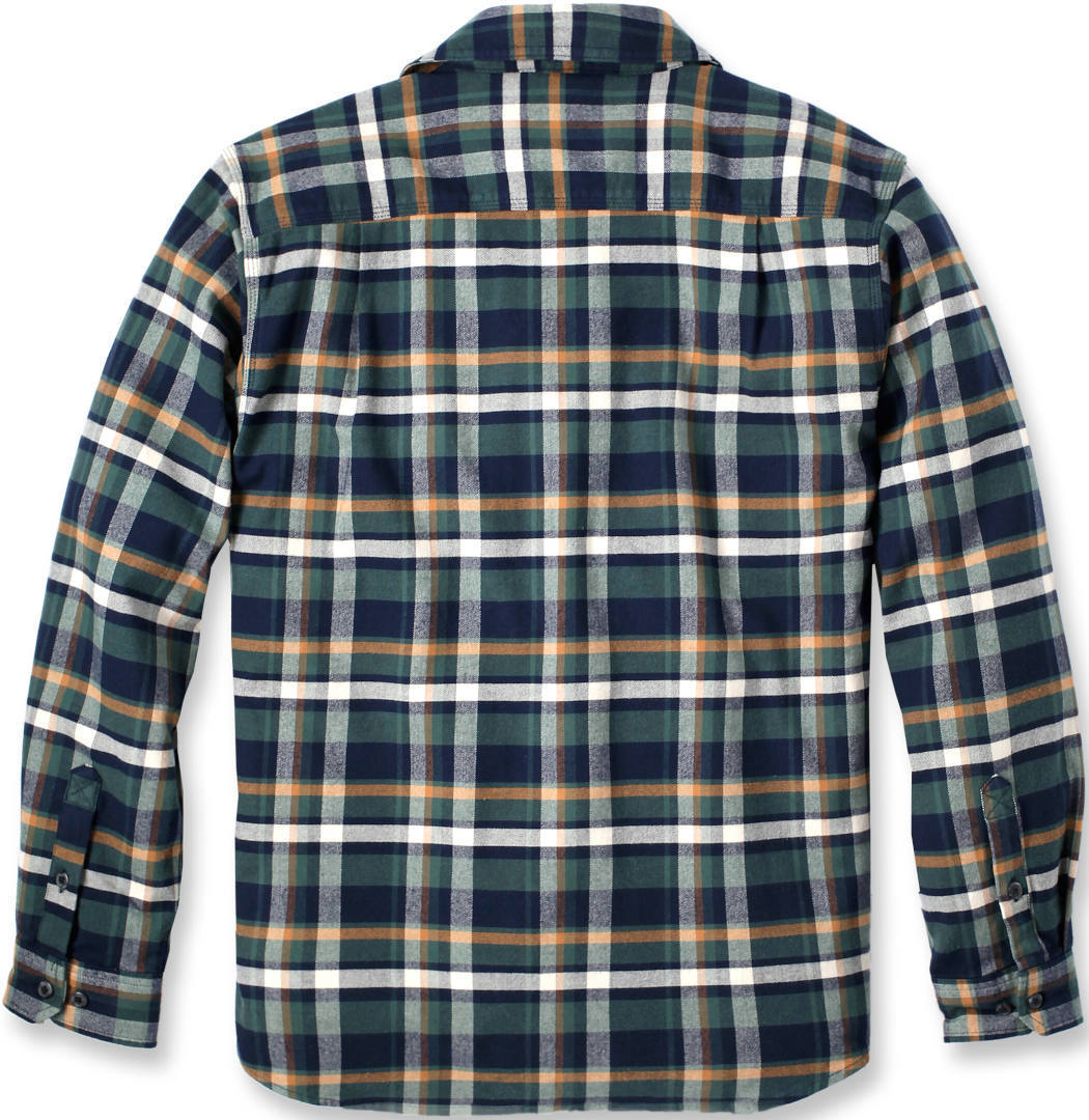 Carhartt Rugged Flex Relaxed Fit Midweight Flannel Long-Sleeve Plaid Camicia blu scuro L Figura 2