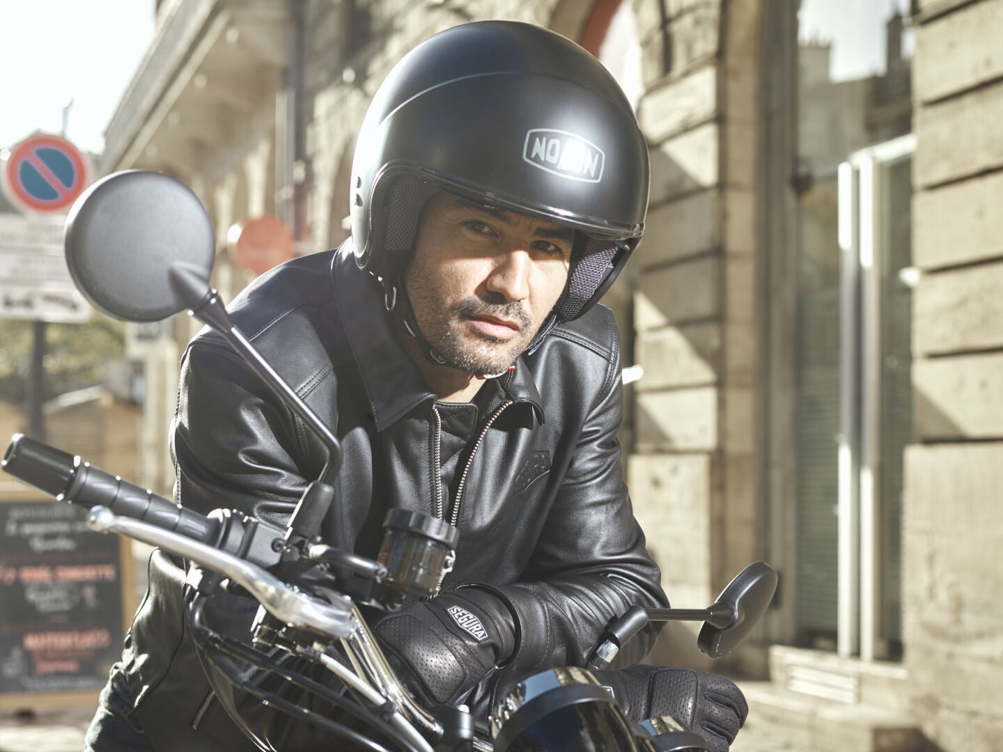 Side view of Segura Bogart Motorcycle Leather Jacket