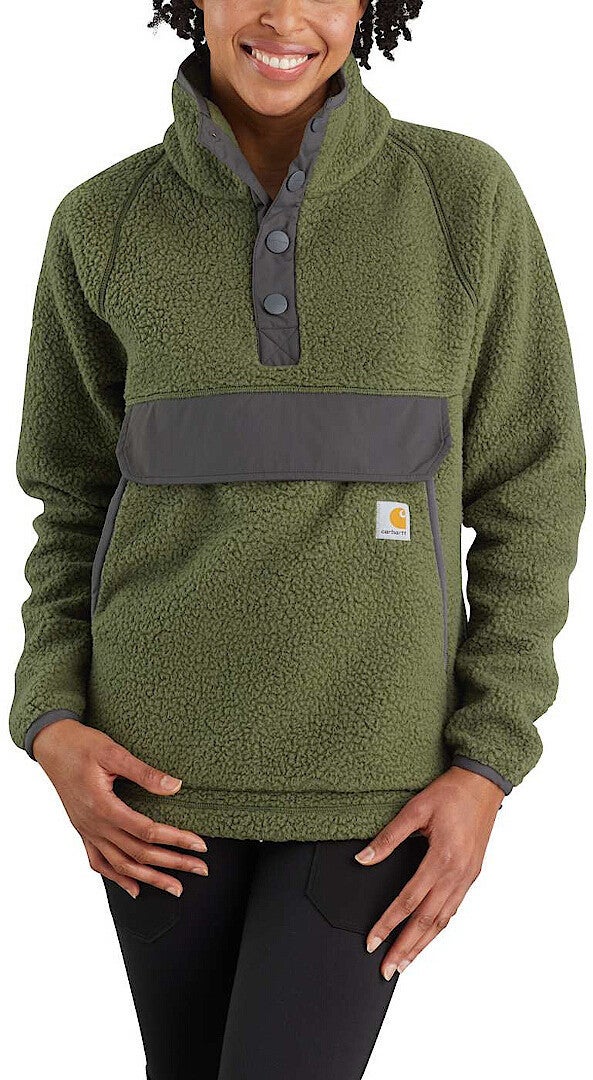 Carhartt Relaxed Fit Fleece Pull dames Vert militaire M Figure 2