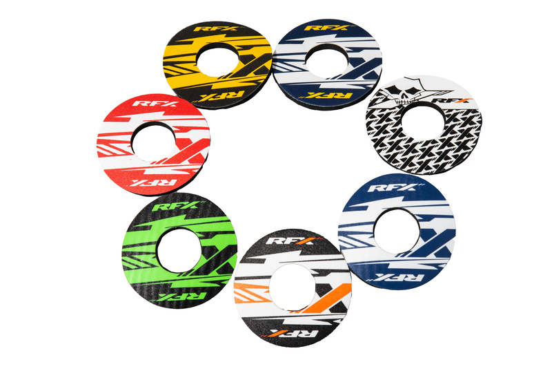 RFX Par de donas de mango deportivo (X azul/amarillo)