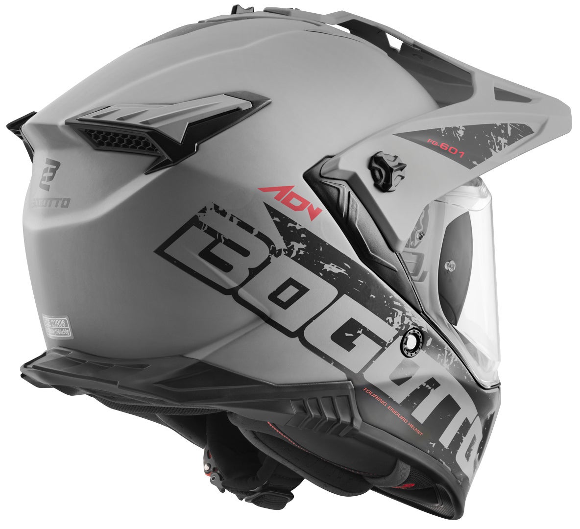 Bogotto FG-601 Duo Glasvezel Enduro Helm Grey Matt XL Figuur 9