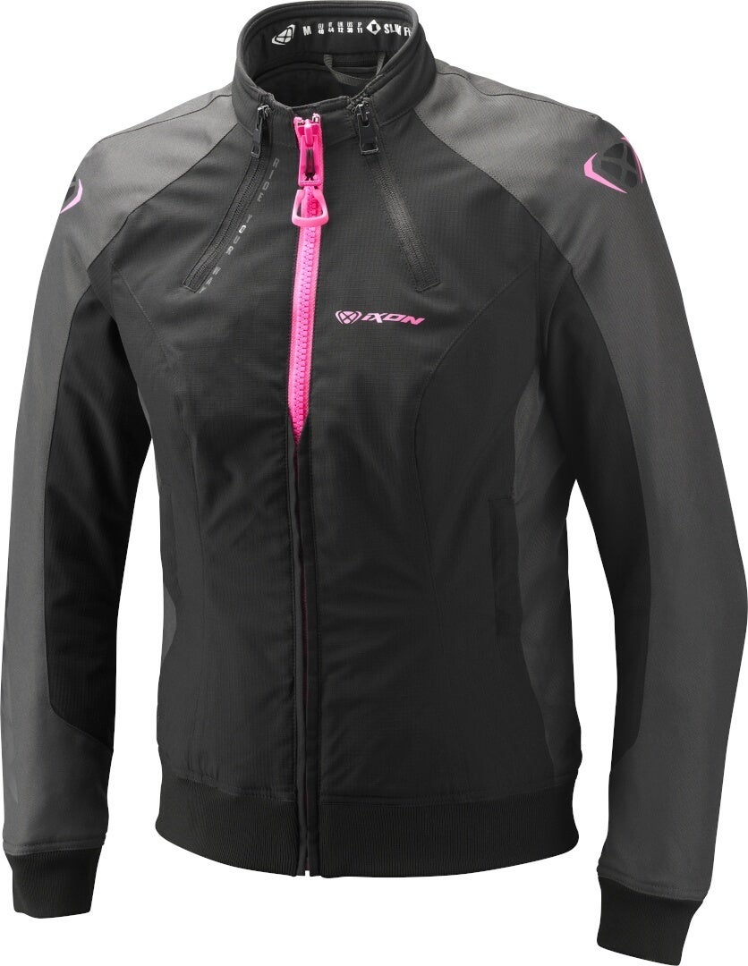 Ixon Siwa imperméable dames moto textile veste Noir/Gris/Rose L Figure 1