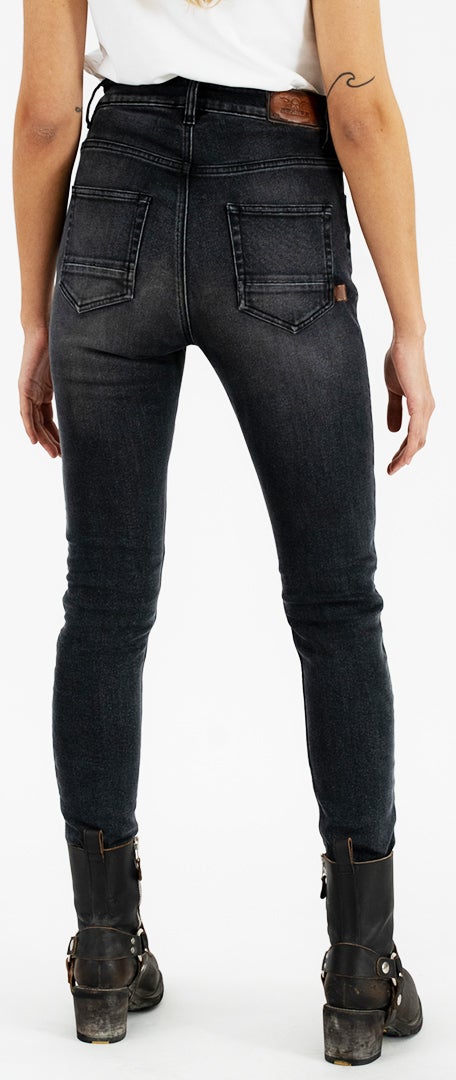 Rokker Tech High Waist Dames Motorfiets Jeans Short 32 Figuur 2