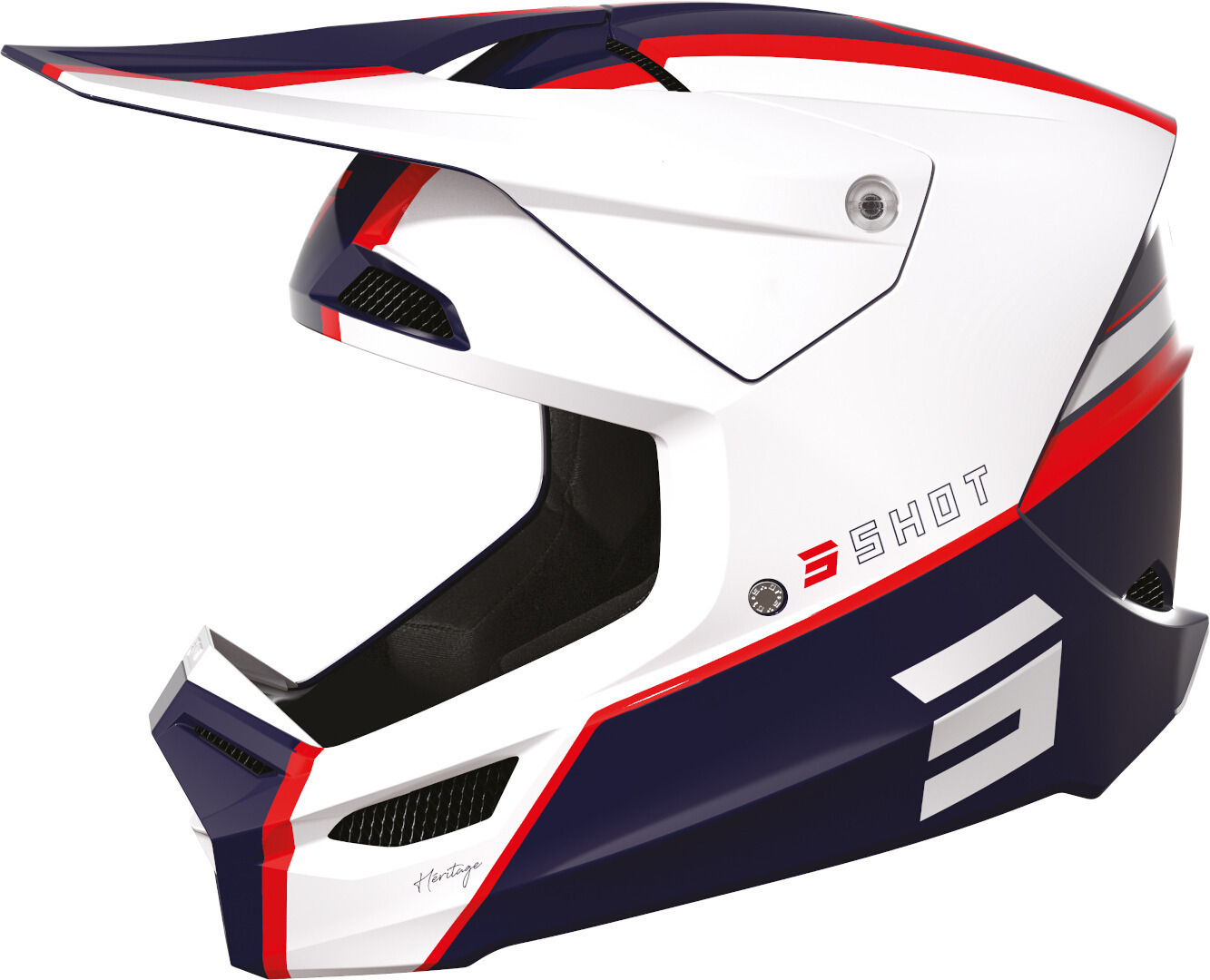 Shot Furious Heritage Cască de motocross Alb/Albastru/Roșu XS (53/54) Figura 1