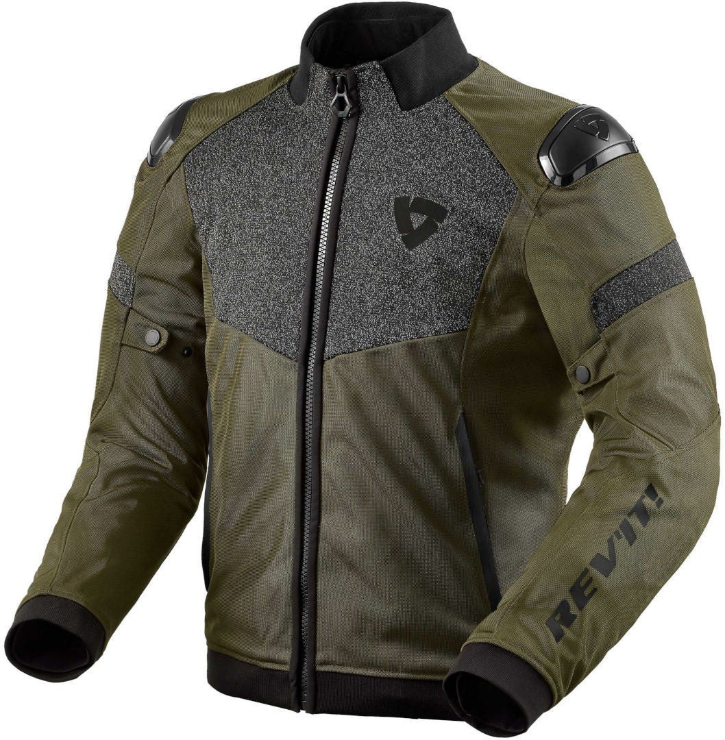 Revit Action H2O Motorcycle Textile Jacket black/olive 3XL Figure 1