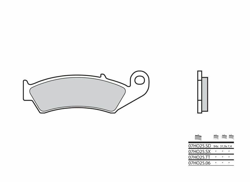 Brembo S.p.A. Remblokken Off-Road gesinterd metaal - 07HO25SD Figuur 1