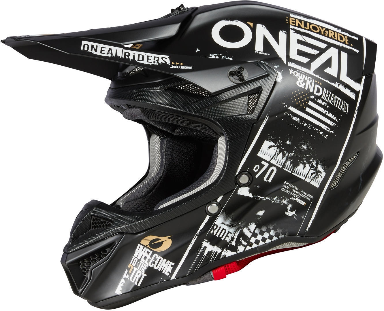 Oneal 5Series Polyacrylite Attack Motokrosová přilba černá matná/bílá XL (61/62) Obrázek 1