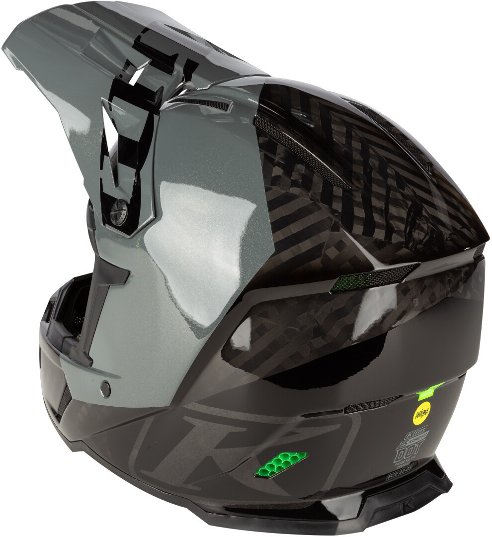 Klim F5 Koroyd Ascent Carbon Cască de motocross Negru/gri XL (60/61) Figura 2