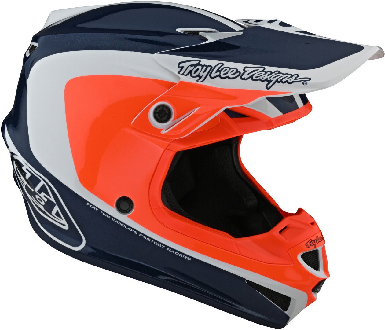 Troy Lee Designs SE4 Corsa Motocross Helm weiß/blau/orange M Abbildung 3