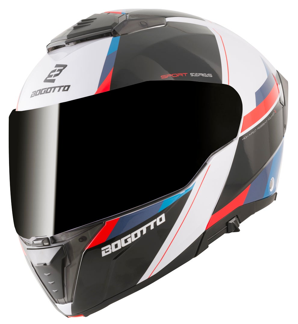 Bogotto FF404 Ezion Casque modulable noir mat/blanc/rouge/bleu S Figure 2