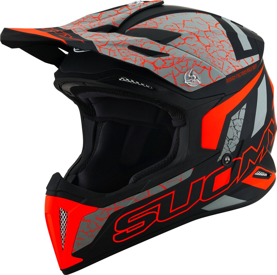 Suomy X-Wing Reel E06 Motocross Helm schwarz/grau/orange S (55/56) Abbildung 1