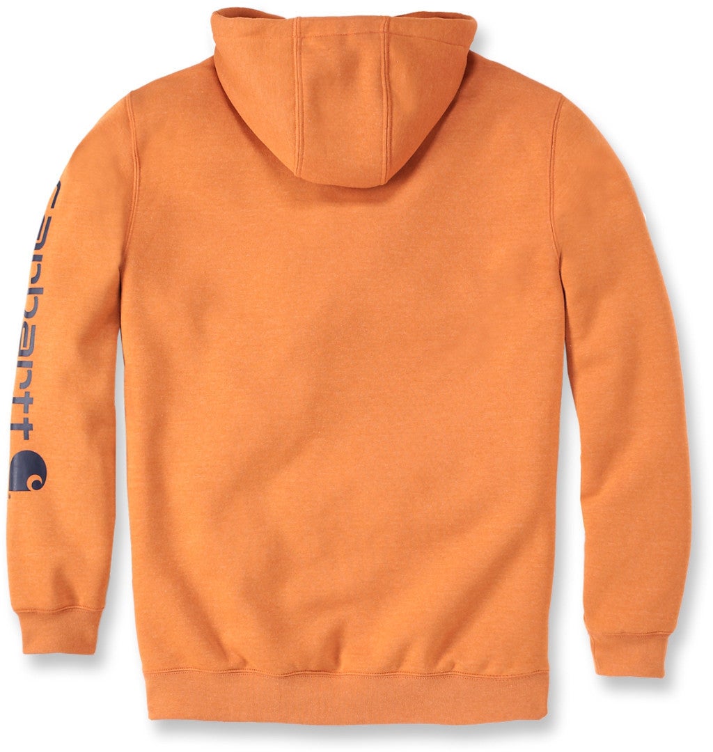 Carhartt Midweight Sleeve Logo Hættetrøje orange/sort M Figur 2