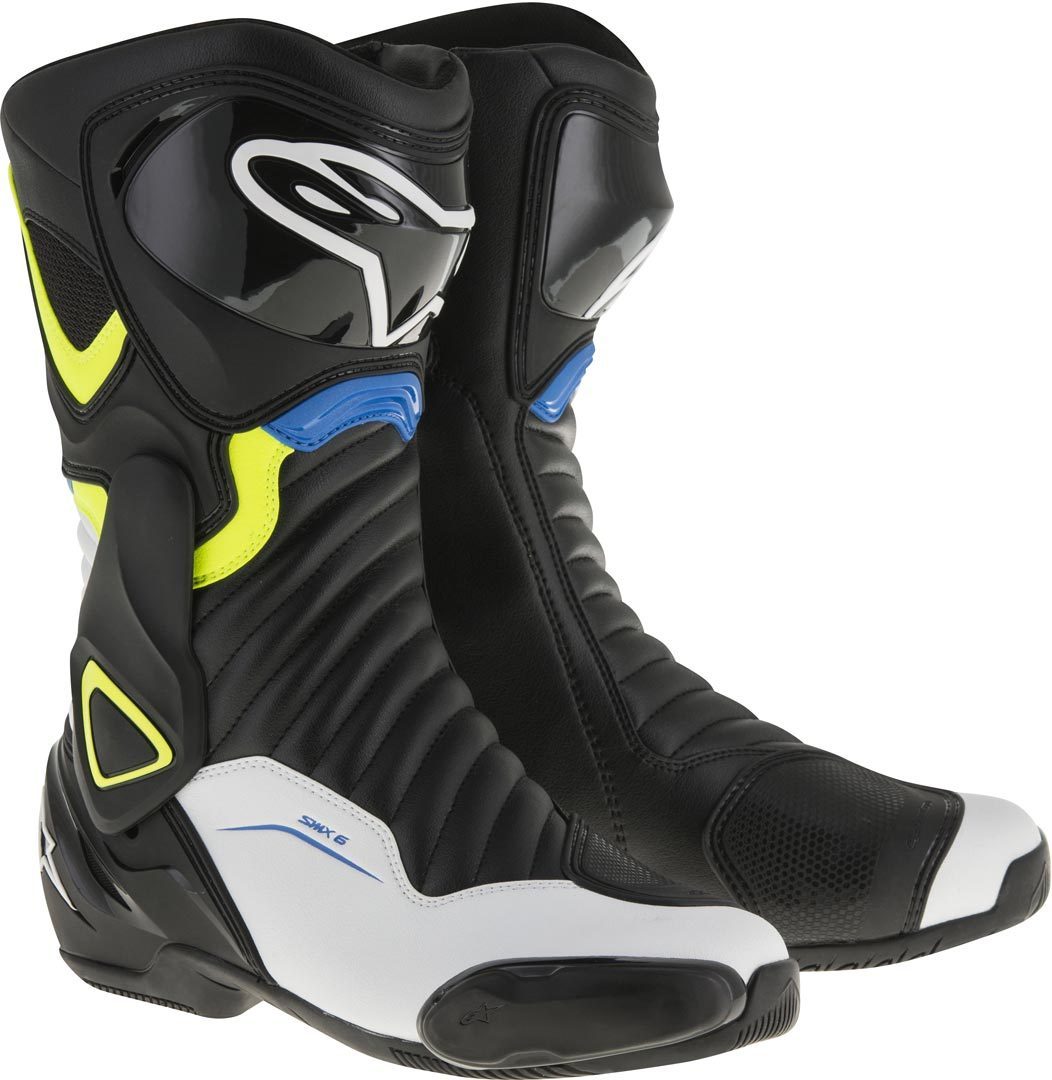 Alpinestars SMX-6 V2 Motorcycle Boots black/white/blue 49 Figure 1