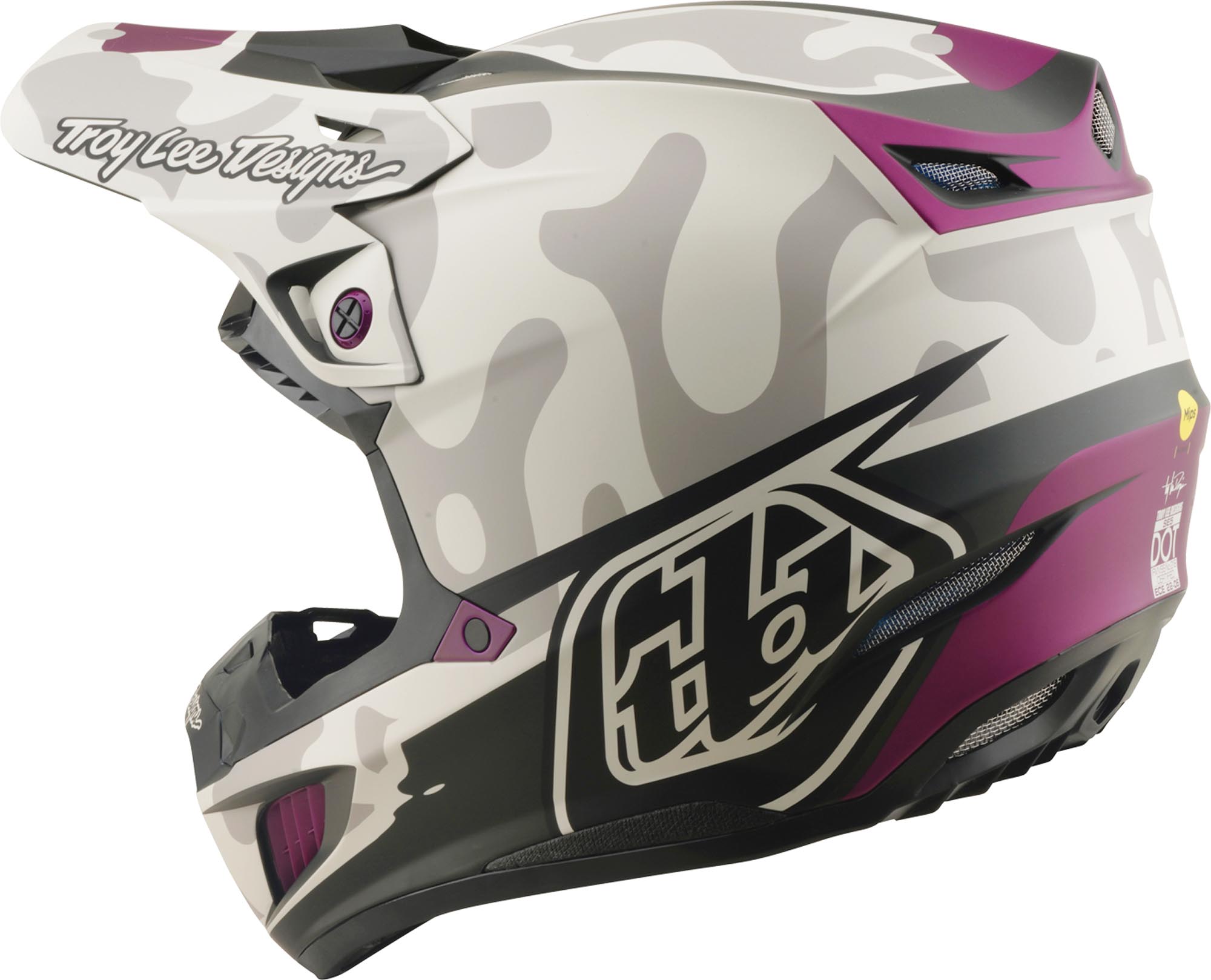 Troy Lee Designs SE5 Composite MIPS Myth Motocross Helm hellgrau L (58/59) Abbildung 5