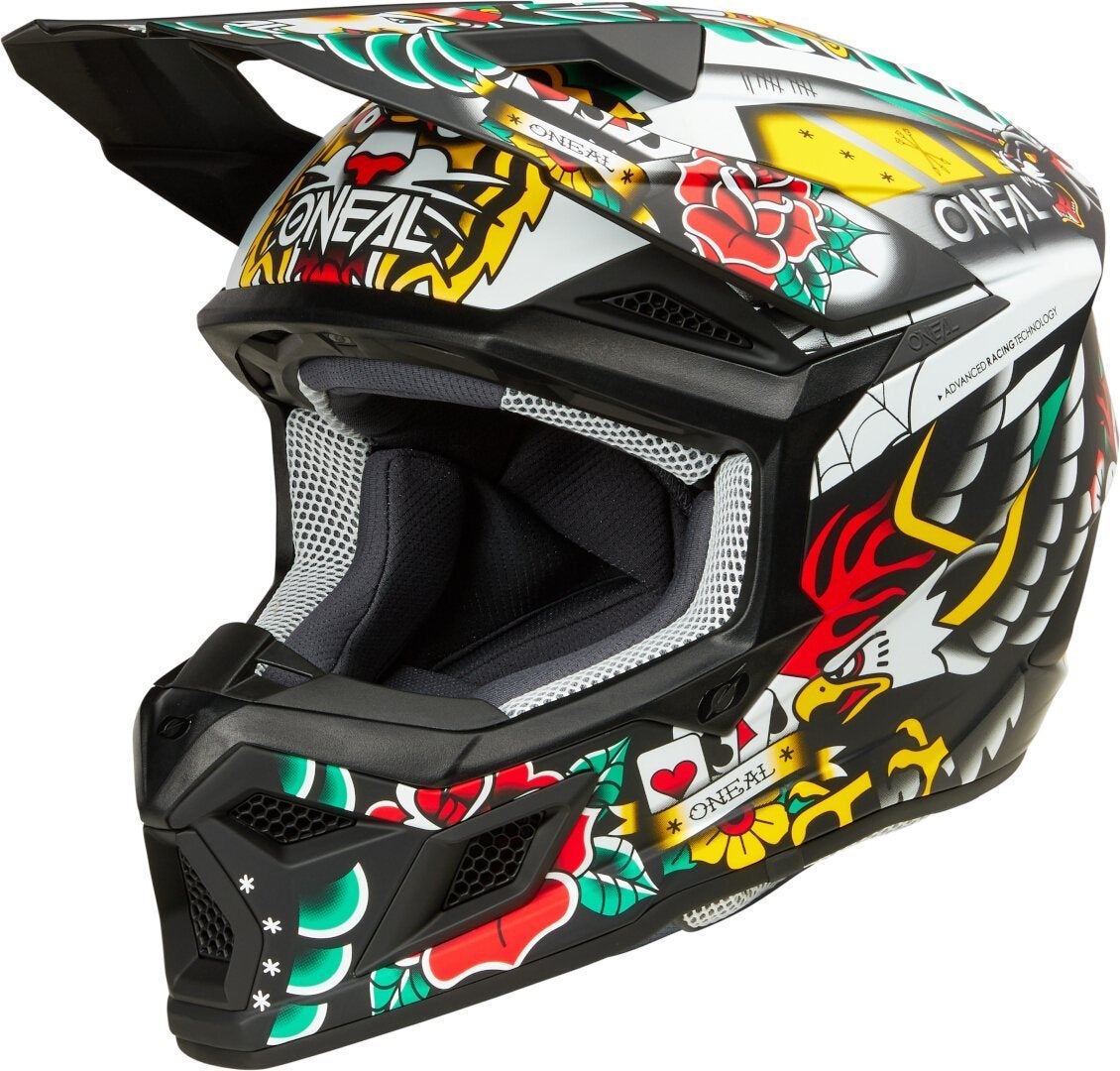 Oneal 3SRS Inked Casco da motocross Multicolore 2XL Figura 1