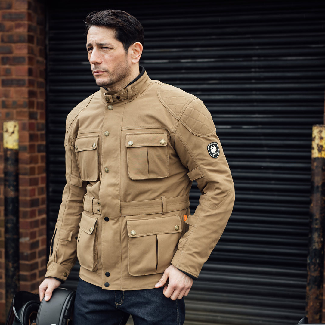 Merlin Burslem Eco Laminated Motorcycle Textile Jacket Sand XL Figure 12