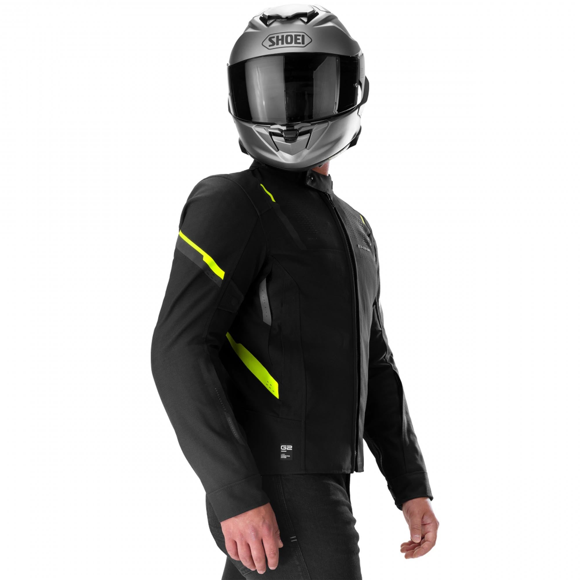 SHIMA Rush 3.0 Motorcykeltextiljacka svart/gul 3XL Figur 6