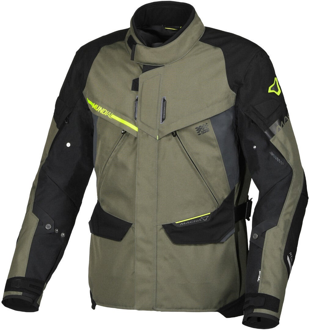 Macna Mundial veste textile de moto imperméable Vert/Noir 4XL Figure 1