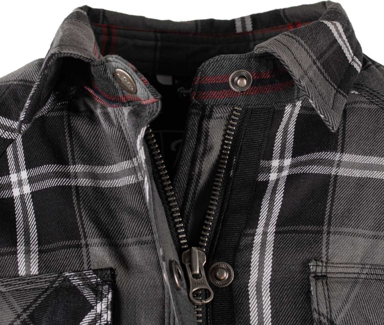 Rusty Stitches Liss V2 Camicia da moto da donna grigio/nero/bianco 40 Figura 6