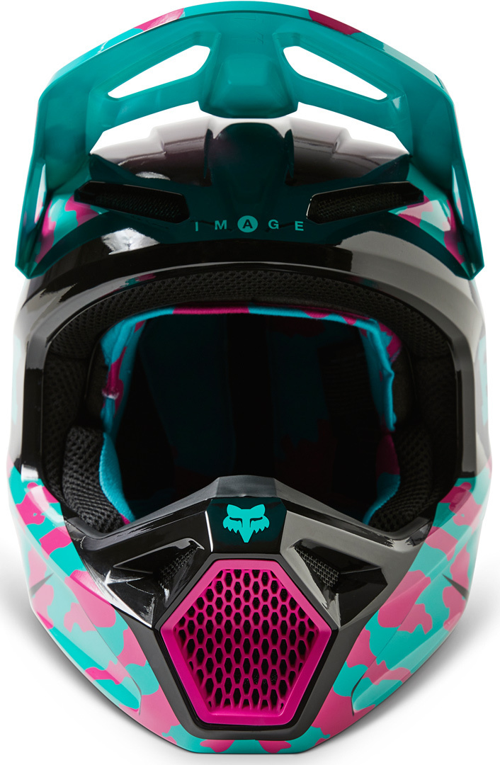 FOX V1 Nuklr Casco Motocross turchese M (57/58) Figura 2