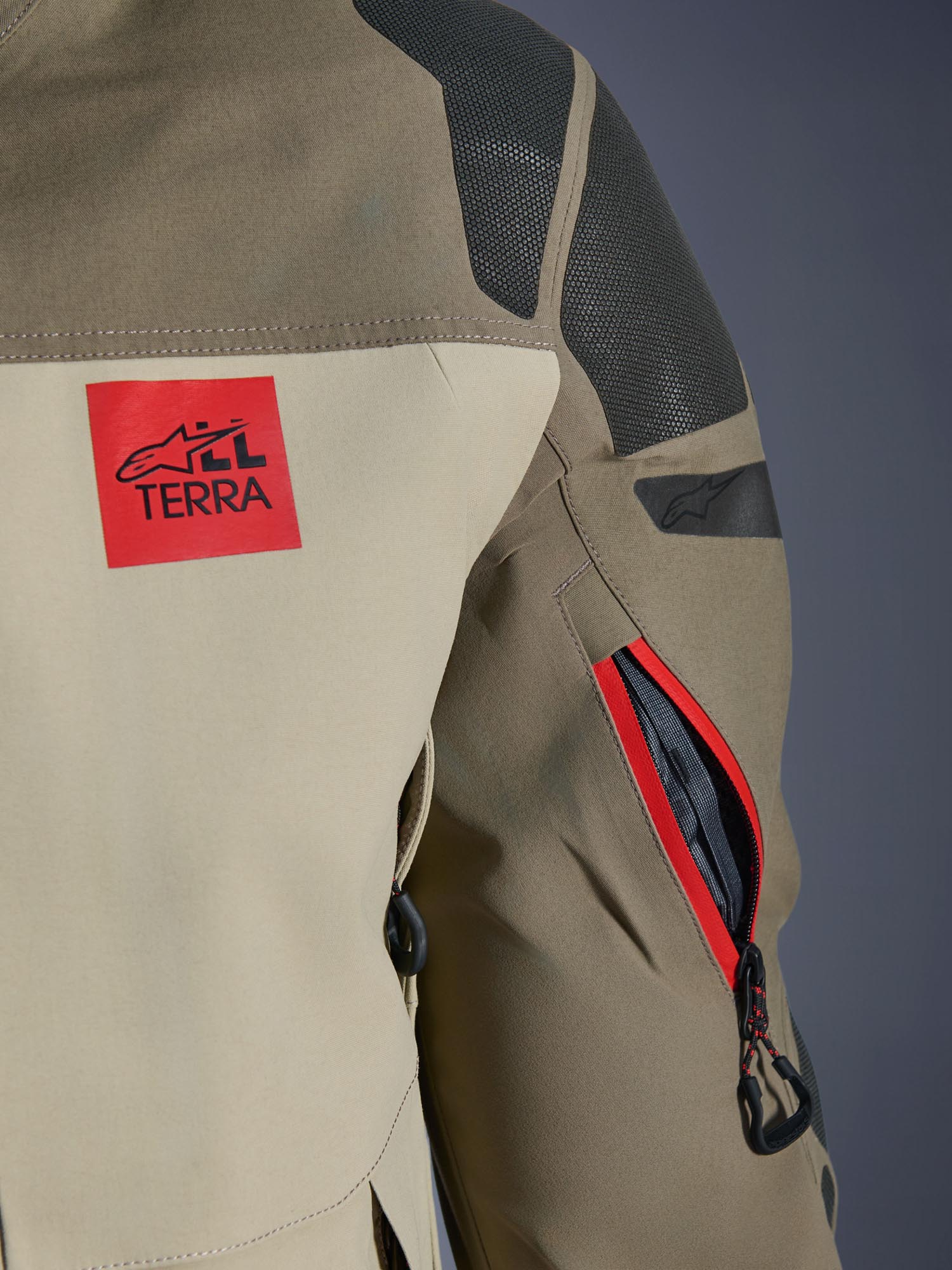 Side view of Alpinestars Nazca 3L Gore-Tex Pro waterproof Motorcycle Textile Jacket