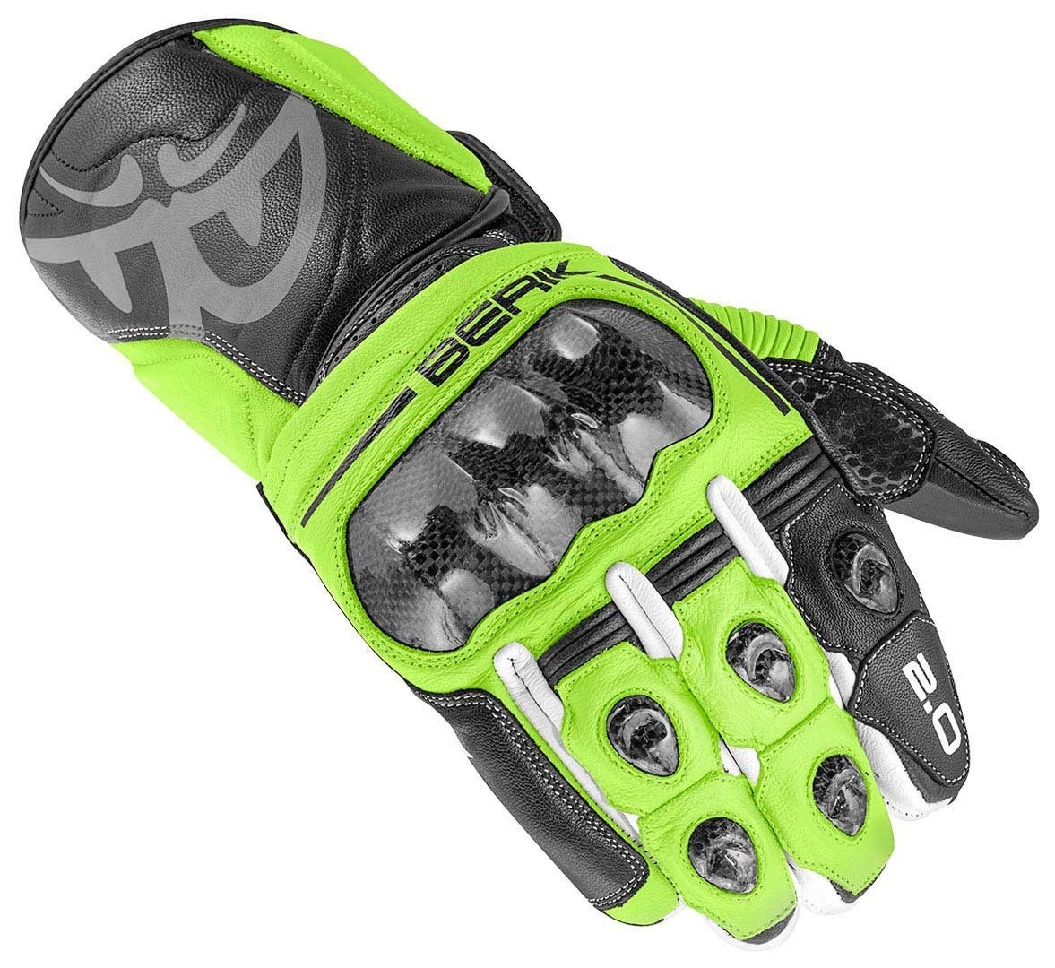 Berik 2.0 ST Motorcykelhandsker gul/sort XL Figur 1