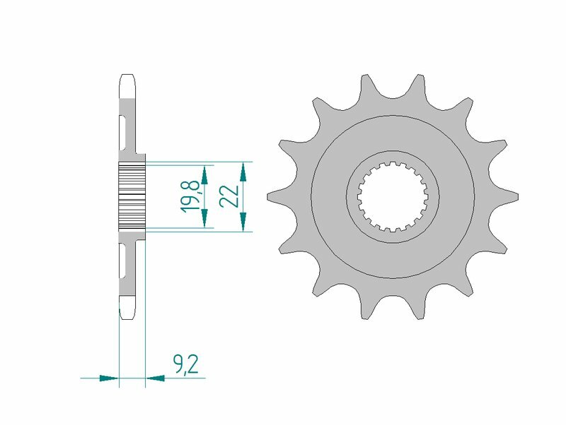 AFAM Pignon acier standard 24305 - 520 Figure 2