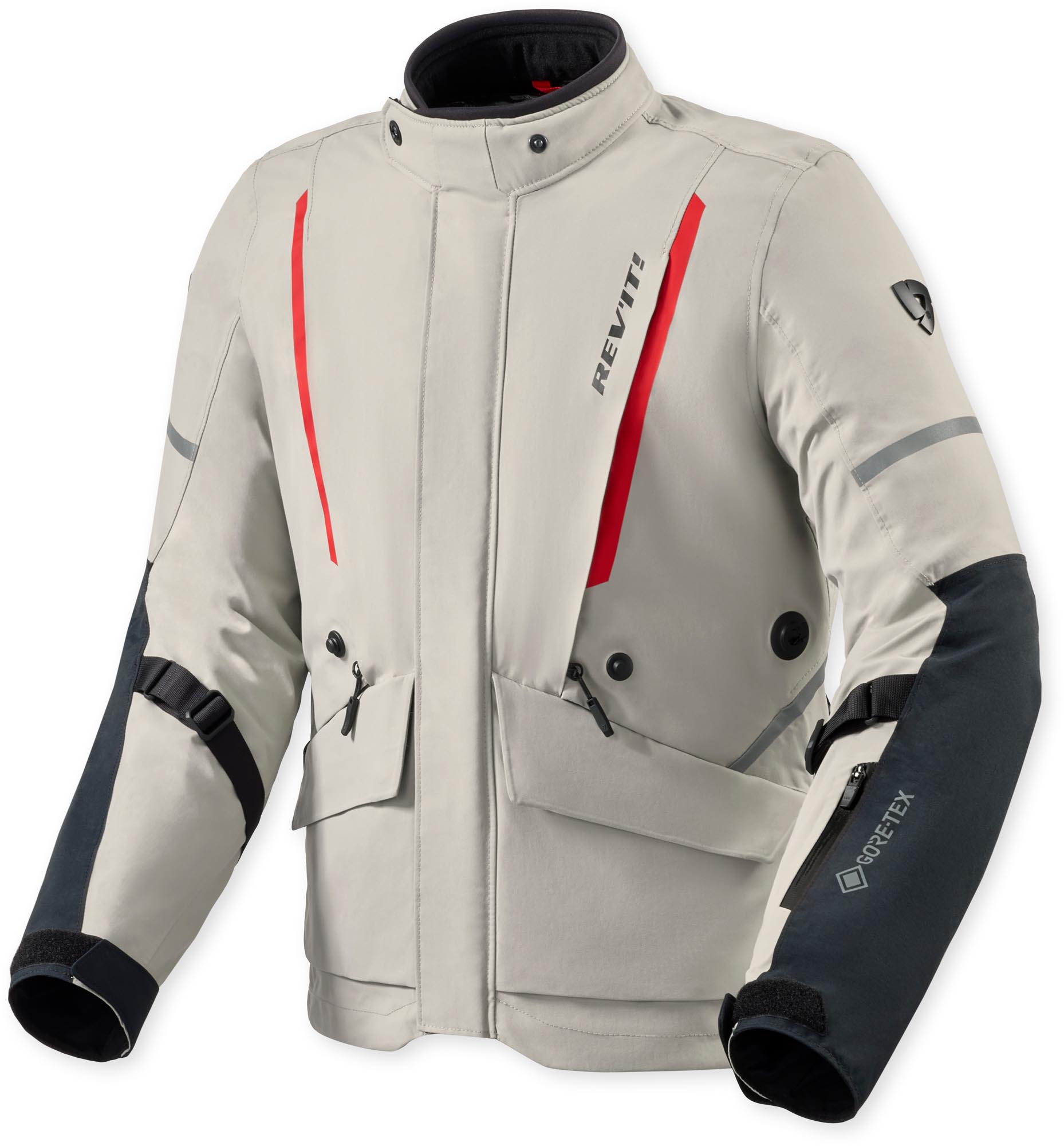 Revit Vertical 2 GTX wasserdichte Motorrad Textiljacke grau/rot S Abbildung 1