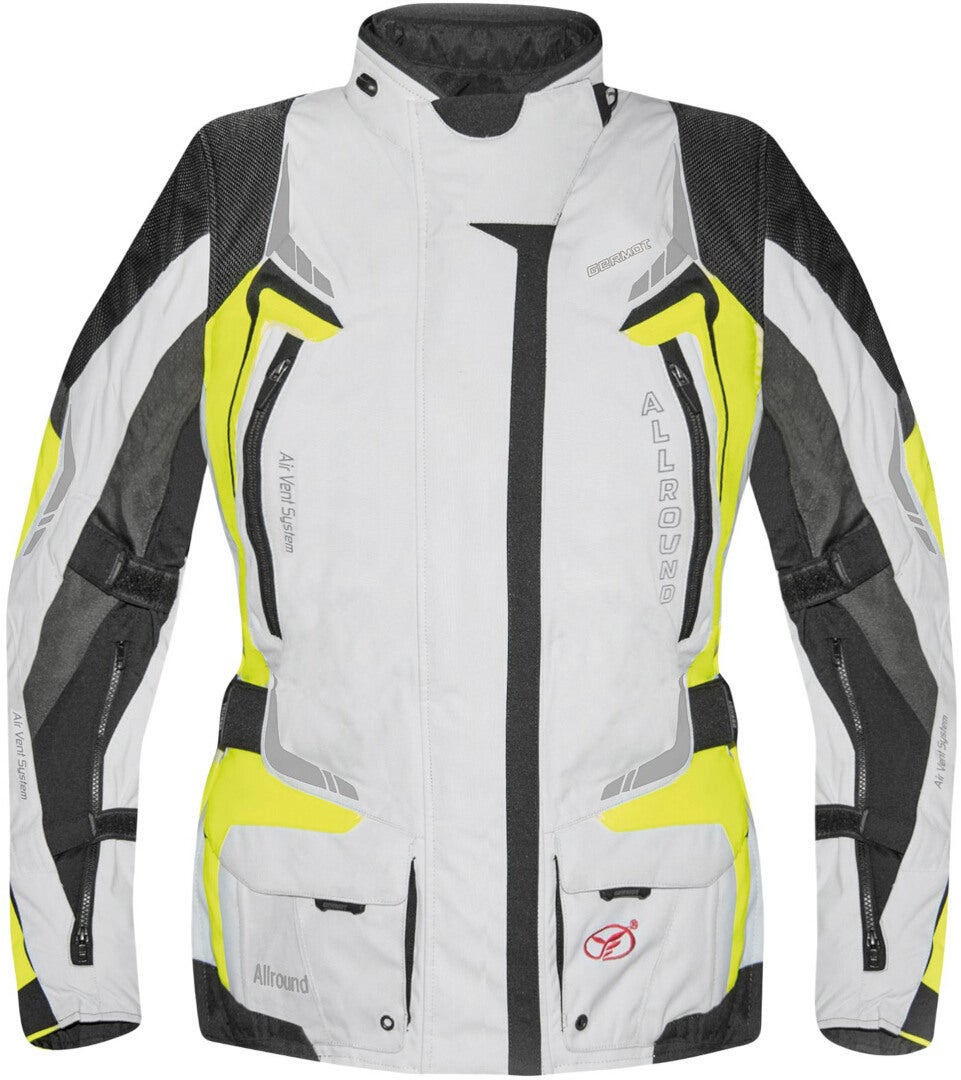 Germot Allround imperméable à l’eau dames moto textile veste noir/gris/jaune fluo 40 Figure 1
