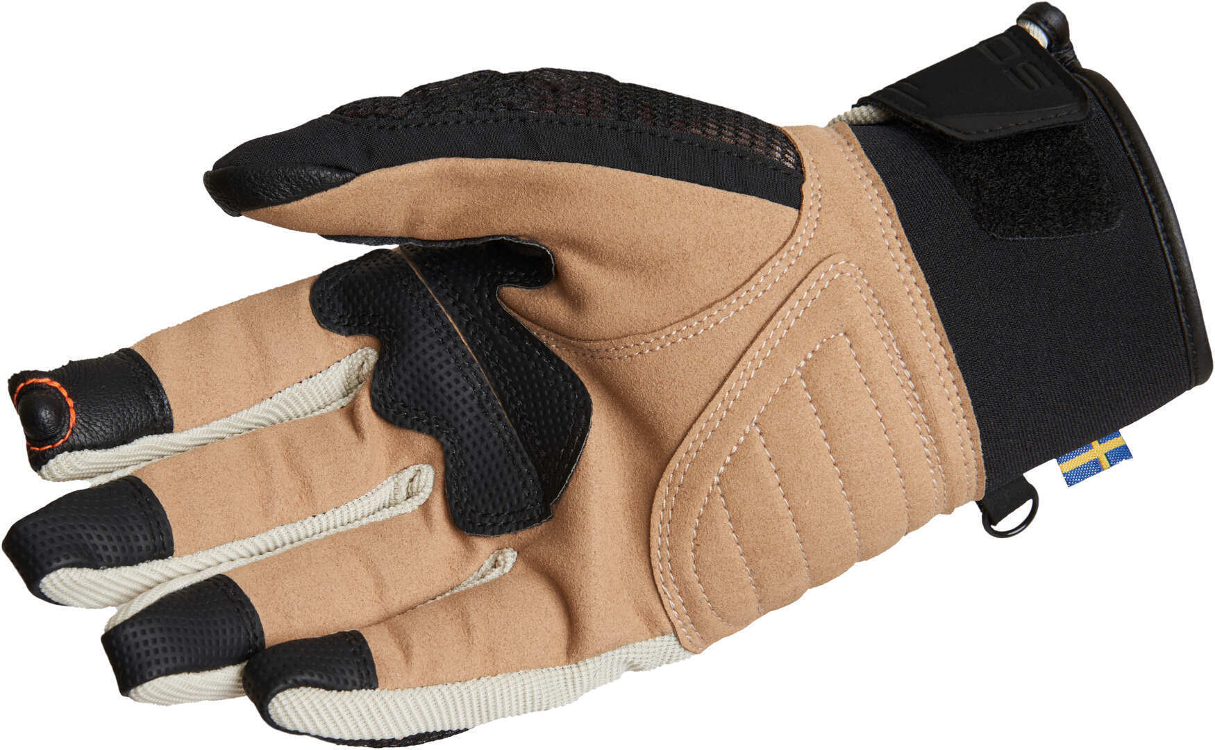 Lindstrands Nyhusen Motorcykelhandsker Sort/Khaki 9 Figur 2