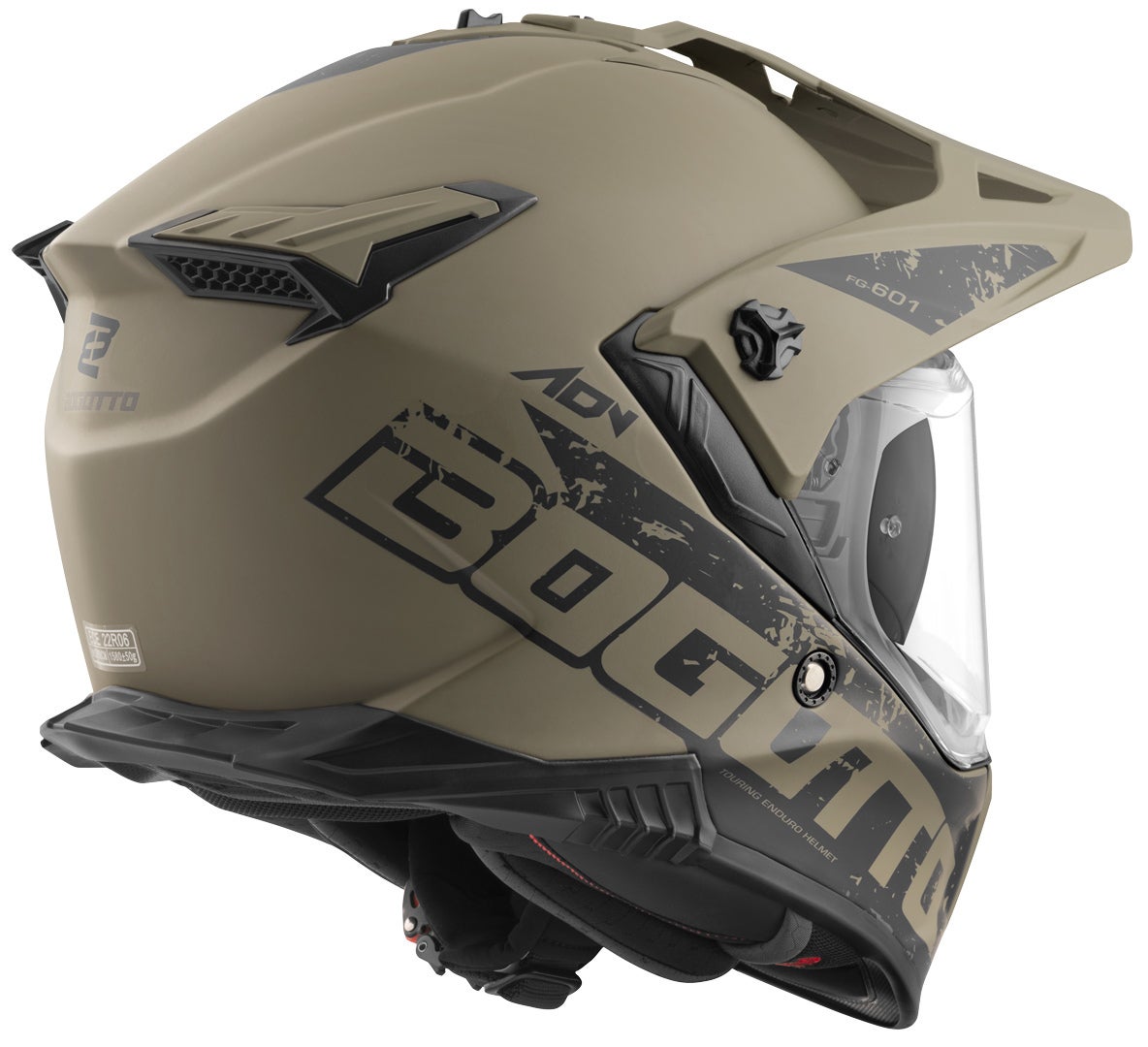 Bogotto FG-601 Duo Glasvezel Enduro Helm Brown Matt L Figuur 8