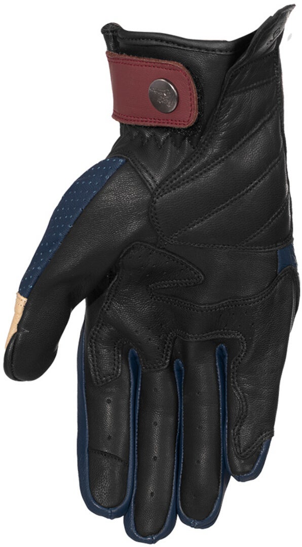 Rusty Stitches Simon Retro Guanti da moto blu/beige XL Figura 2