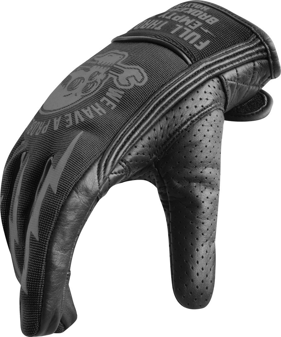 HolyFreedom Tools perforerede motorcykelhandsker Sort/sort M Figur 2