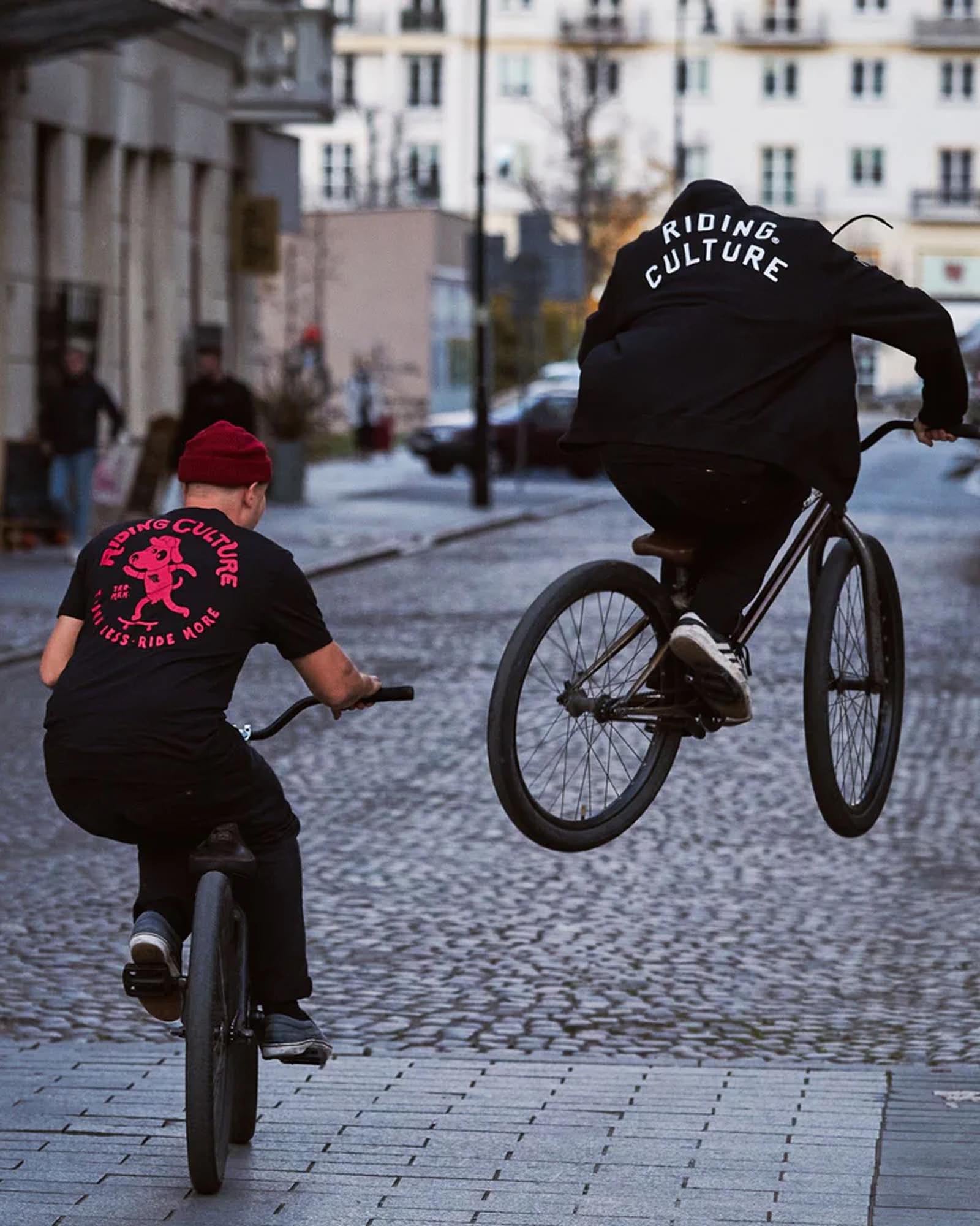 Side view of Riding Culture Chino Black LT Cycling Pants