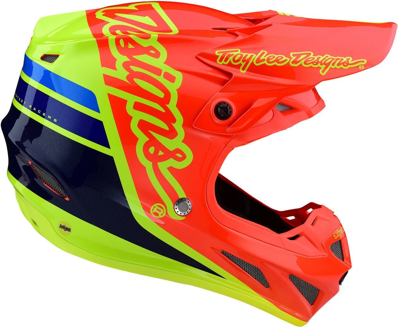 Troy Lee Designs SE4 Silhouette MIPS Motocross Helm orange/gelb L Abbildung 4