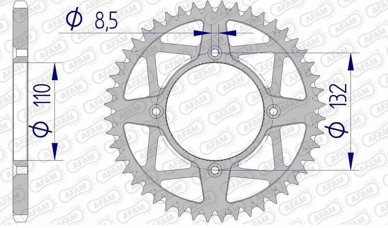 AFAM Ultralätt anti-lera aluminiumkrona 72306 - 520 Figur 2