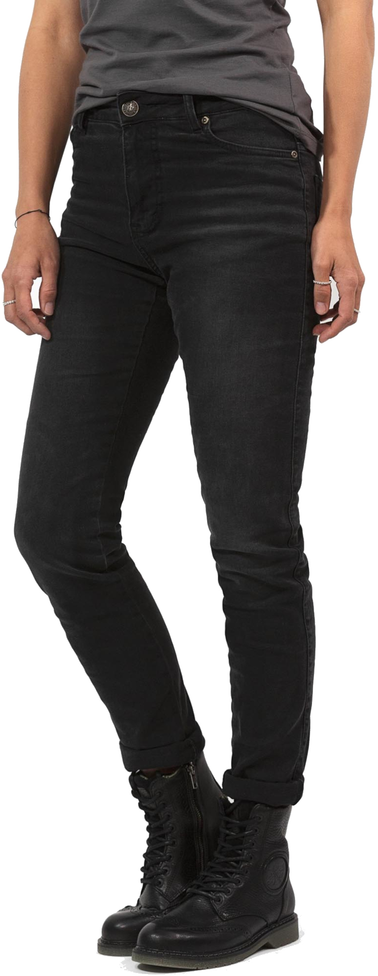 John Doe Betty High XTM Damer Jeans Sort 32 L30 Figur 1