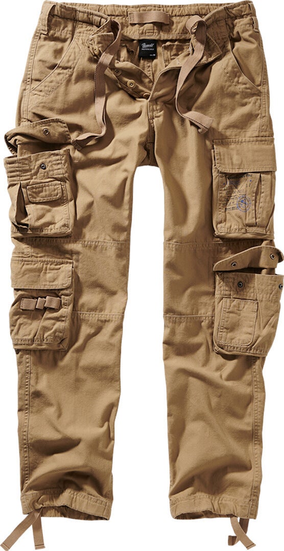 Brandit Men's Beige Pure Slim Fit Pants