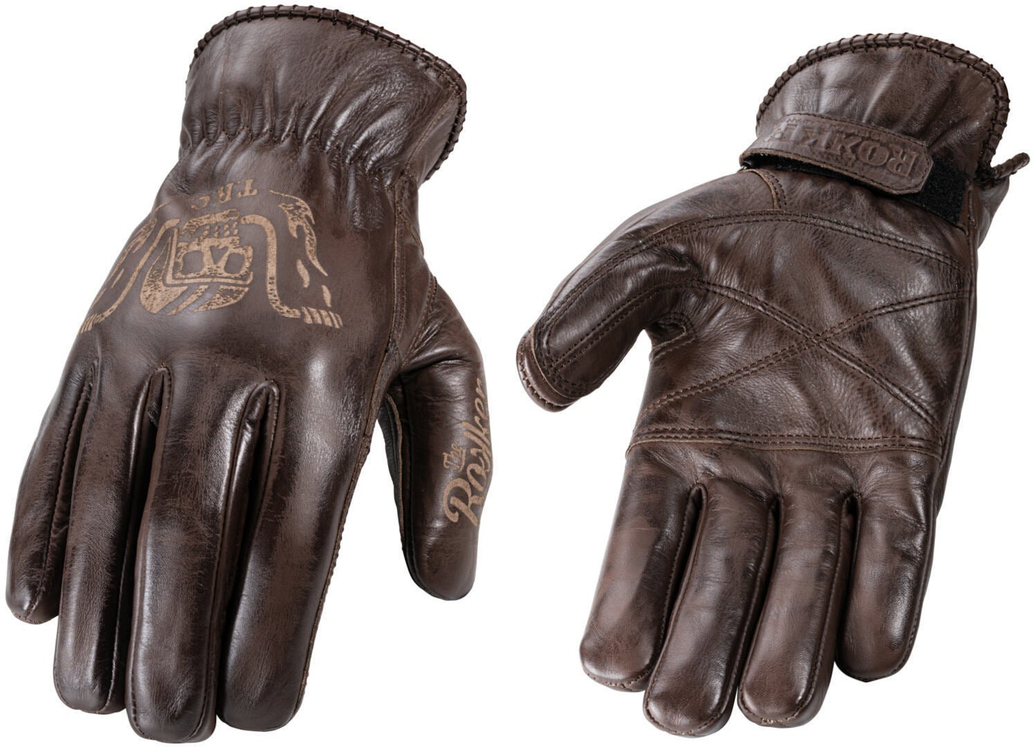 Rokker Tattoo Ape Gants de moto Marron M Figure 1